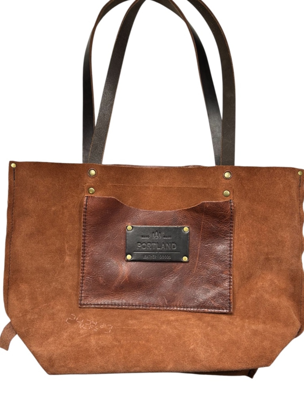 Portland Leather Goods Medium Tote Full Grain Leather Patina Brown - Picture 9 of 14